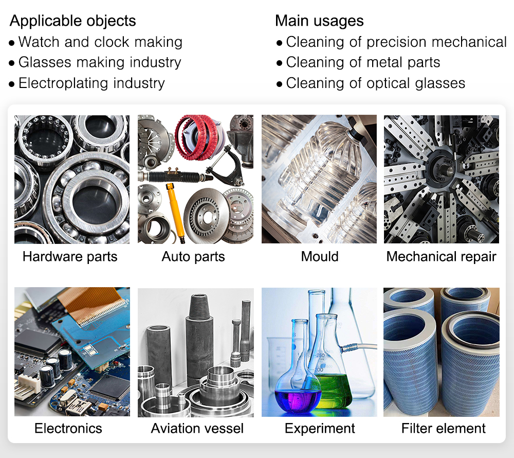 Ultrasonic industrial cleaner for cleaning ball bearings